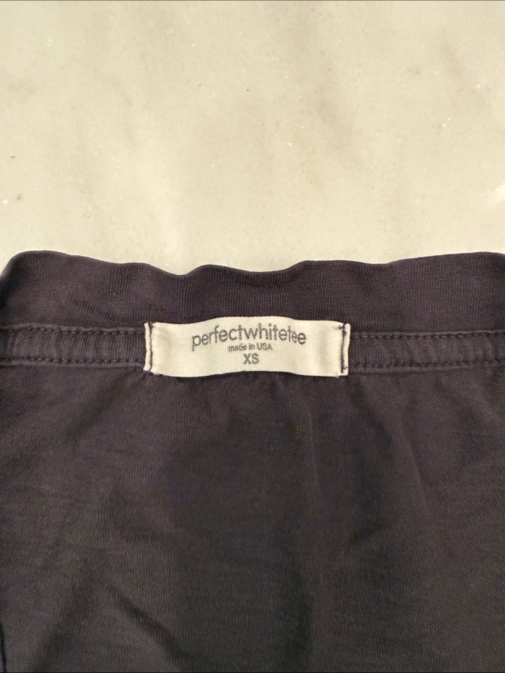 perfectwhitetee Black V-Neck Short Sleeve Tee - Picture 2 of 3